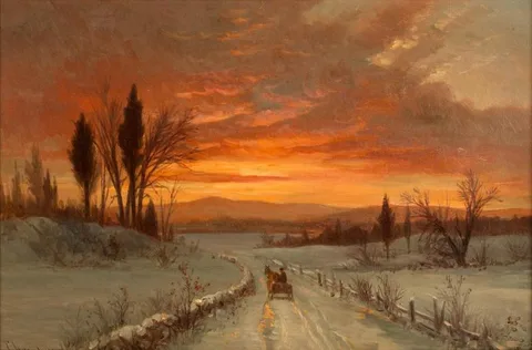 Benjamin Champney, Winter Sunset