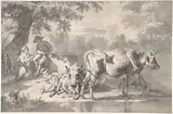 Adriaen van de Velde, Peasants with Cattle and Sheep