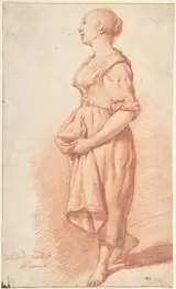 Adriaen van de Velde, A Young Girl Walking to the Left
