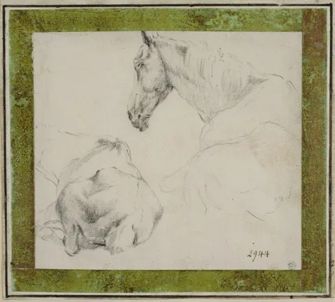 Adriaen van de Velde, Studies of a Horse Lying Down