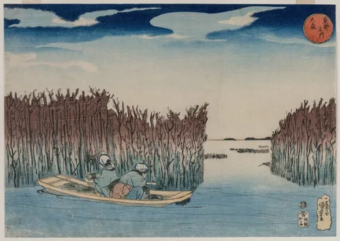 Kuniyoshi Utagawa, Ōmori, from the series Famous Places in the Eastern Capital