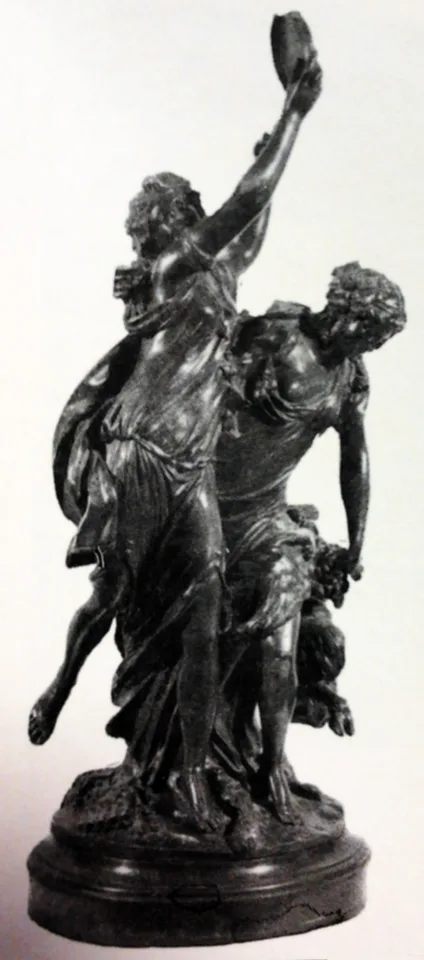 Michel Clodion, Dancers. Two bacchantes and a little satyr