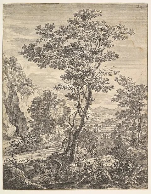 Jan Both, The Large Tree, from "Upright Italian Landscapes"