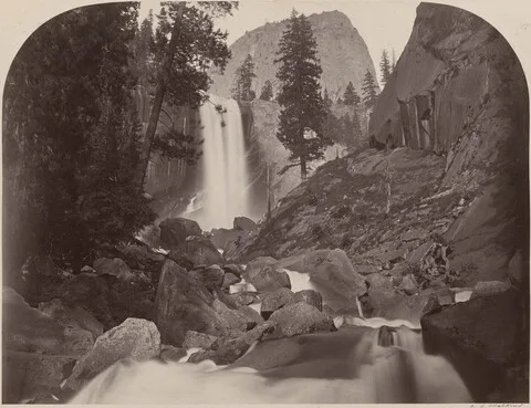 Carleton Watkins, Piwyac, Vernal Fall, 300 feet, Yosemite