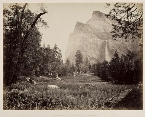 Carleton Watkins, Bridal Veil, Yosemite