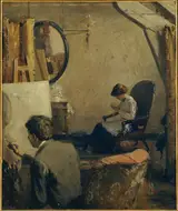 Arthur Clifton Goodwin, Louis Kronberg in His Studio in Copley Hall