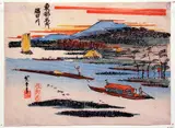 Utagawa Hiroshige, Boat on the Sumida