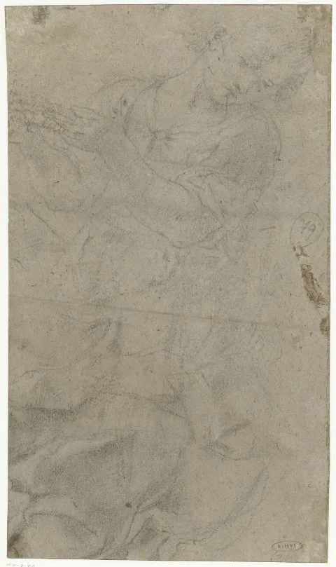 Domenichino, Studie van een zwevende engel