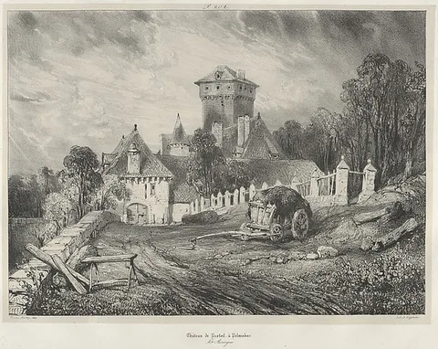 Eugène Isabey, Pesteil Castle in Polminhac