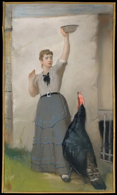 Eastman Johnson, Feeding the Turkey