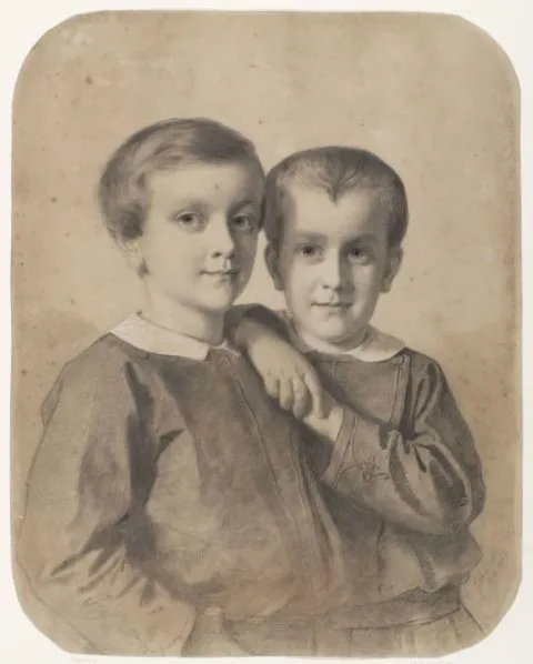 Eastman Johnson, Portret van Wigbold Albert Willem, Graaf van Limburg Stirum en Graaf Hendrik
