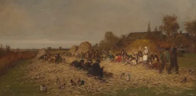 Eastman Johnson, Husking Bee, Island of Nantucket