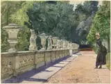 Franz Skarbina, A Promenade in the Park at Sanssouci