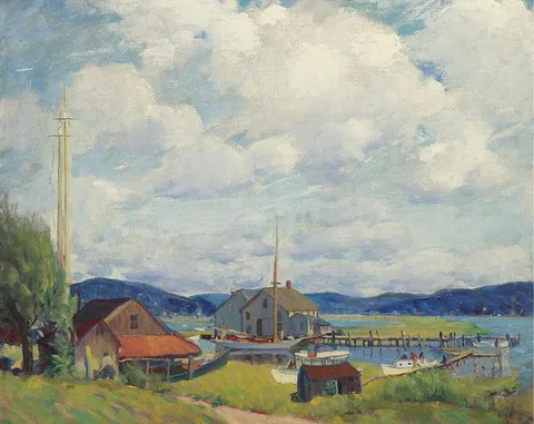 Leon Kroll, Along the shore Gloucester, Massachusetts