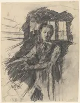 Wilhelm Leibl, Malresl Working in the Kitchen