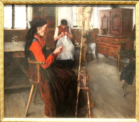 Wilhelm Leibl, The Spinner