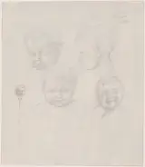 Alphonse Legros, Sketch for Children's Heads