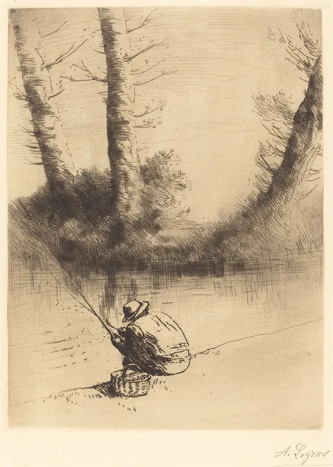 Alphonse Legros, Angler (Le pecheur a la ligne)