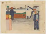 Franz Wilhelm Seiwert, On the Wharf