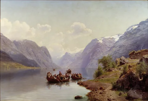Johan Fredrik Eckersberg, Bridal Escort on the Hardanger Fiord