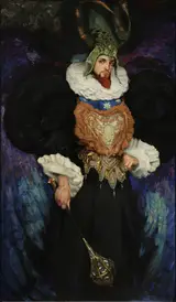 Kazimierz Stabrowski, Portrait of Bronisław Brykner in a fancy dress.