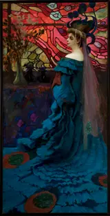 Kazimierz Stabrowski, Peacock - Portrait of Zofia Borucińska née Jakimowicz.