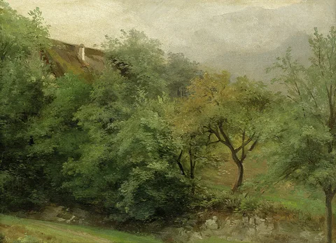 Paul Weber, Garden House between Trees