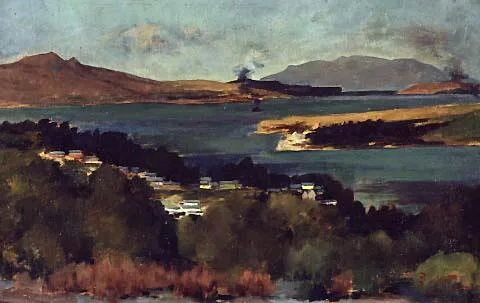 Girolamo P. Nerli, View of Auckland Harbour