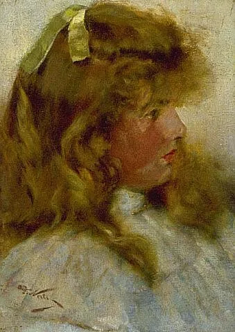 Girolamo P. Nerli, A study (Head of a girl)