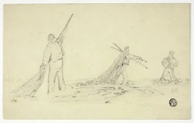 John Skinner Prout, Men Carrying Nets