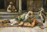 Wacław Pawliszak, Eastern scene with a marabout.