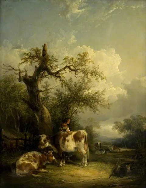 William Shayer, Landscape with Cattle