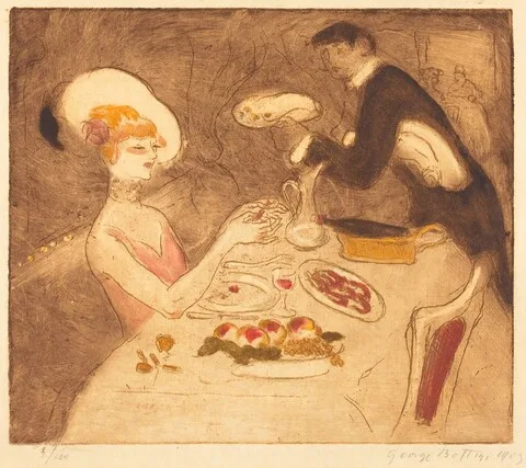 George Bottini, Woman Having Supper