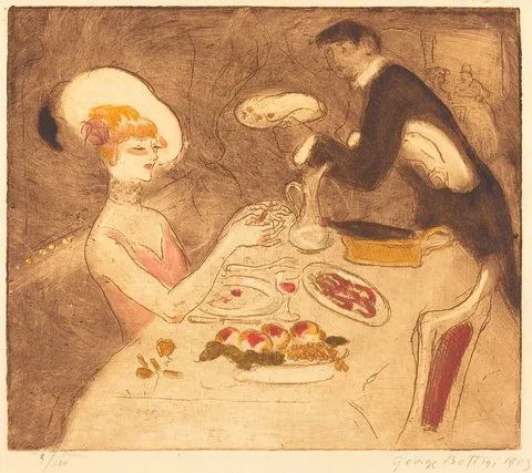 George Bottini, Woman Having Supper