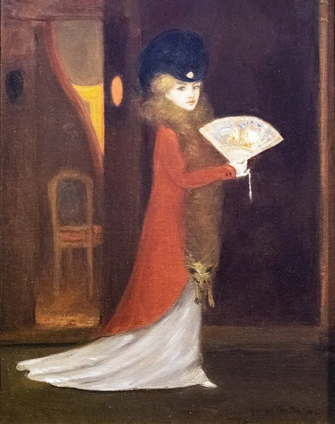 George Bottini, Femme au renard et à l'éventail
