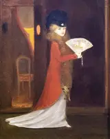 George Bottini, Femme au renard et à l'éventail
