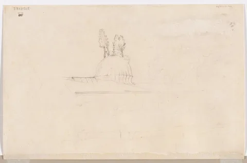 Félix Ziem, Sketch for Pavilion Near a Mosque (verso)