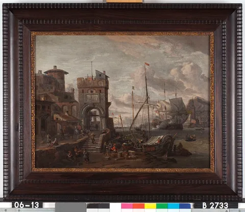 Abraham Storck, An Italian harbor