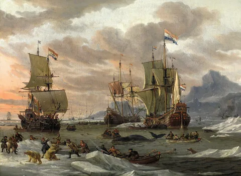 Abraham Storck, Whaling Grounds in the Arctic Ocean