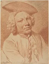 Georg Friedrich Schmidt, Portrait of a Man in a Tricorn Hat