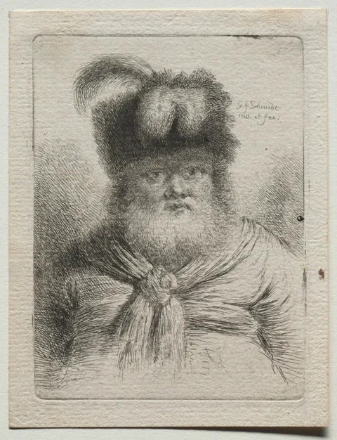 Georg Friedrich Schmidt, Old Man in a Fur Hat