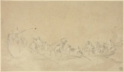 Willem van de Velde, Figures in Boats