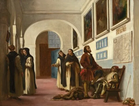 Eugène Delacroix, Christopher Columbus and His Son at La Rábida