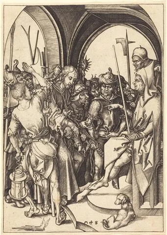Martin Schongauer, Christ before Annas