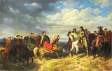 Artur Grottger, King Jan III Sobieski meets emperor Leopold I near Schwechat