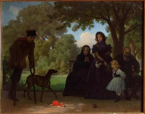 Artur Grottger, In the Saxon Garden.
