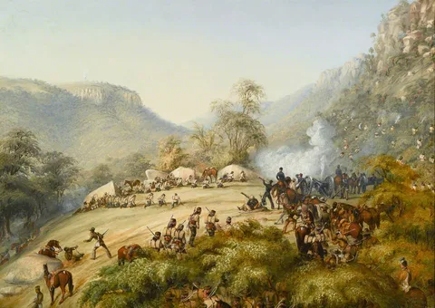 Thomas Baines, The 74th above Waterkloof, 1851