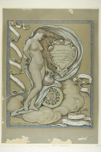 Elihu Vedder, Figure Study for Rubaiyat of Omar Khayyam