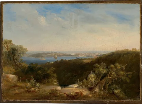 Conrad Martens, View of Sydney Harbour showing Sydney Cove