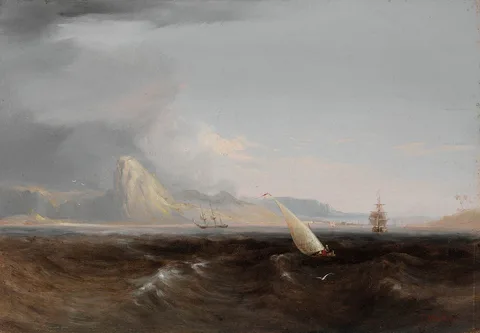 Conrad Martens, Tahiti, 1840 oil painting